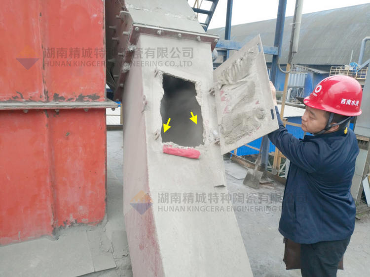 银娱优越会特瓷牌耐磨陶瓷内衬下料溜槽