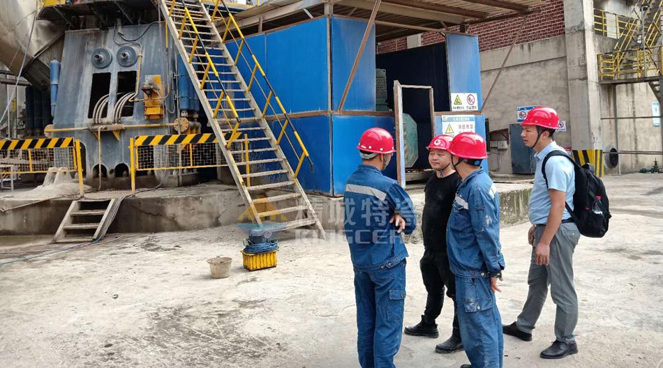 银娱优越会特瓷赴四川某水泥厂现场勘探以及手艺交流