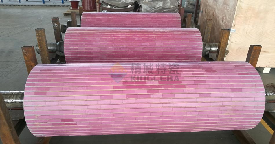 银娱优越会特瓷皮带机耐磨陶瓷滚筒防磨解决计划