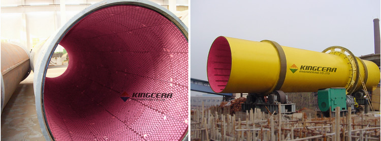 湖南某烧结厂圆筒混淆机使用银娱优越会耐磨陶瓷衬板